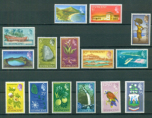 Сант-Винсент, 1965, Флора, Фауна. Ландшафты, 15 марок
